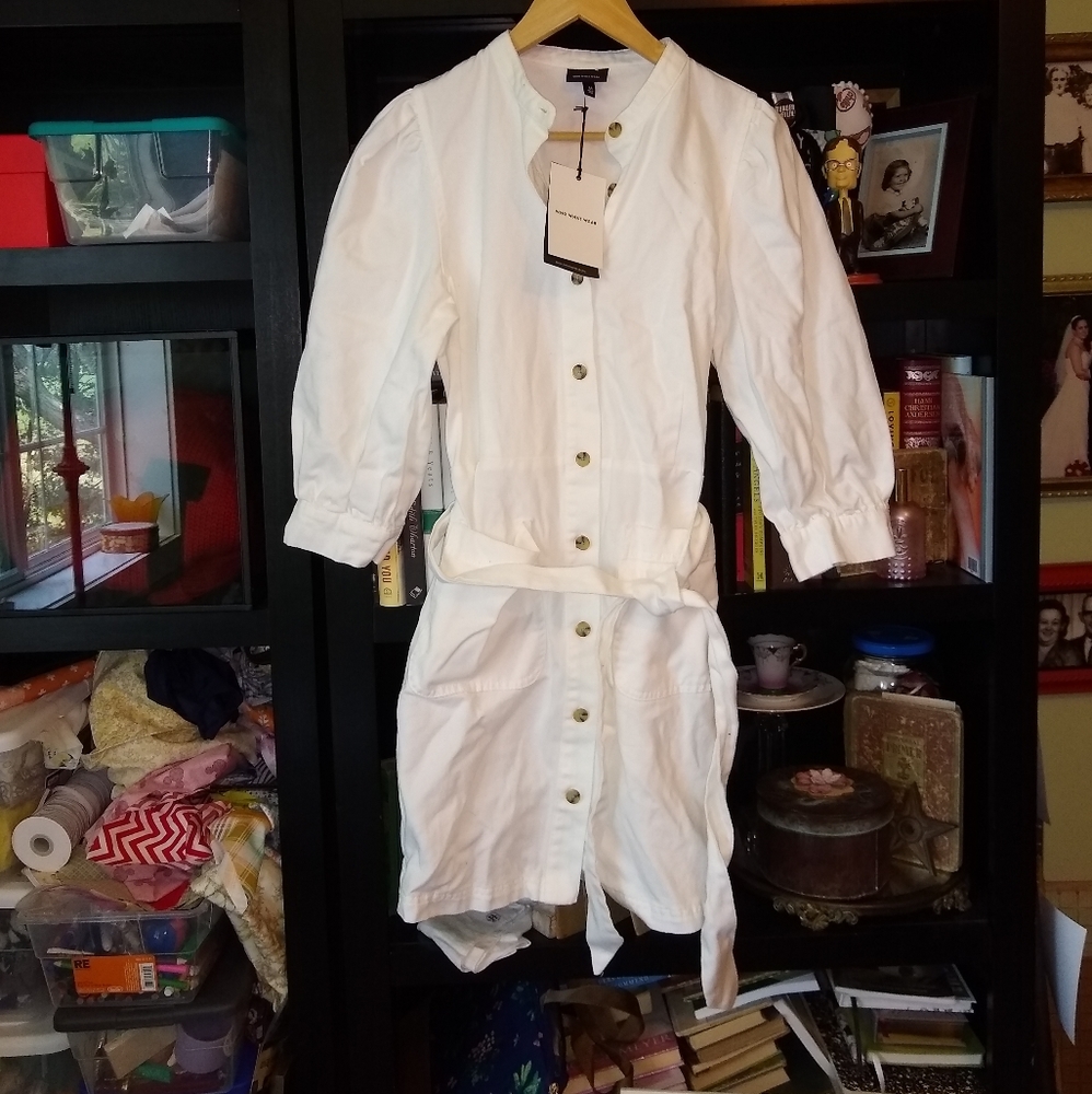 Who What Wear Target White Cotton Dress